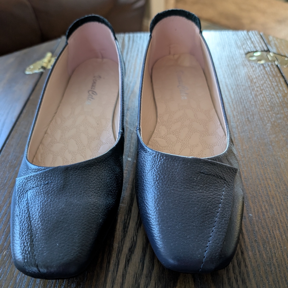 Classic Navy Women's Leather Shoes